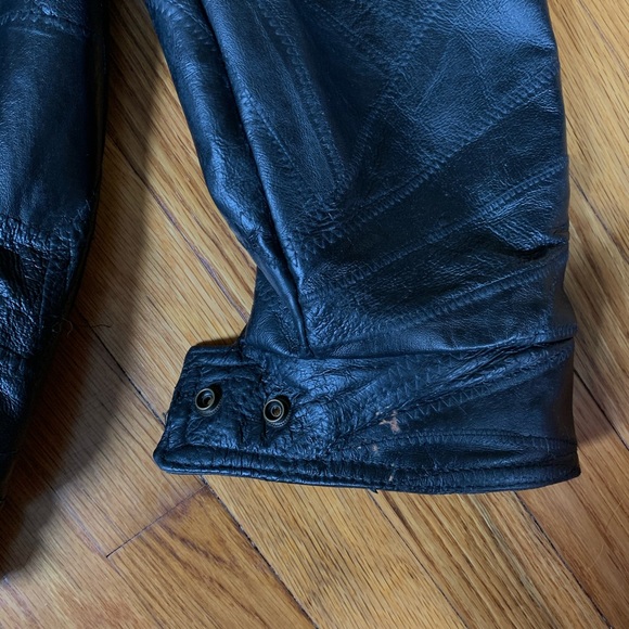 XXL Vintage Leather Jacket US Navy - Picture 4 of 11